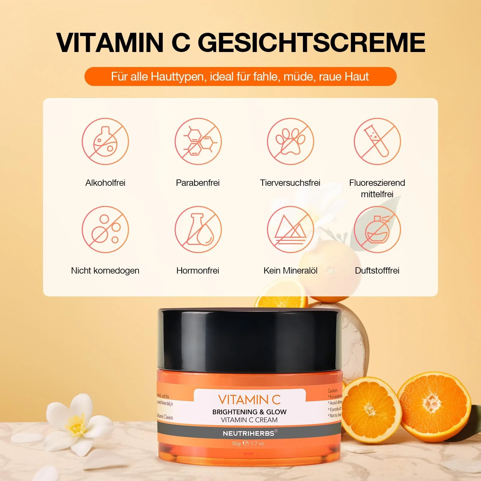 Крем для обличчя денний та нічний Neutriherbs Vitamin C Зволожувальний Пом'якшувальний Розгладжувальний 1,7 унції, фото №7
