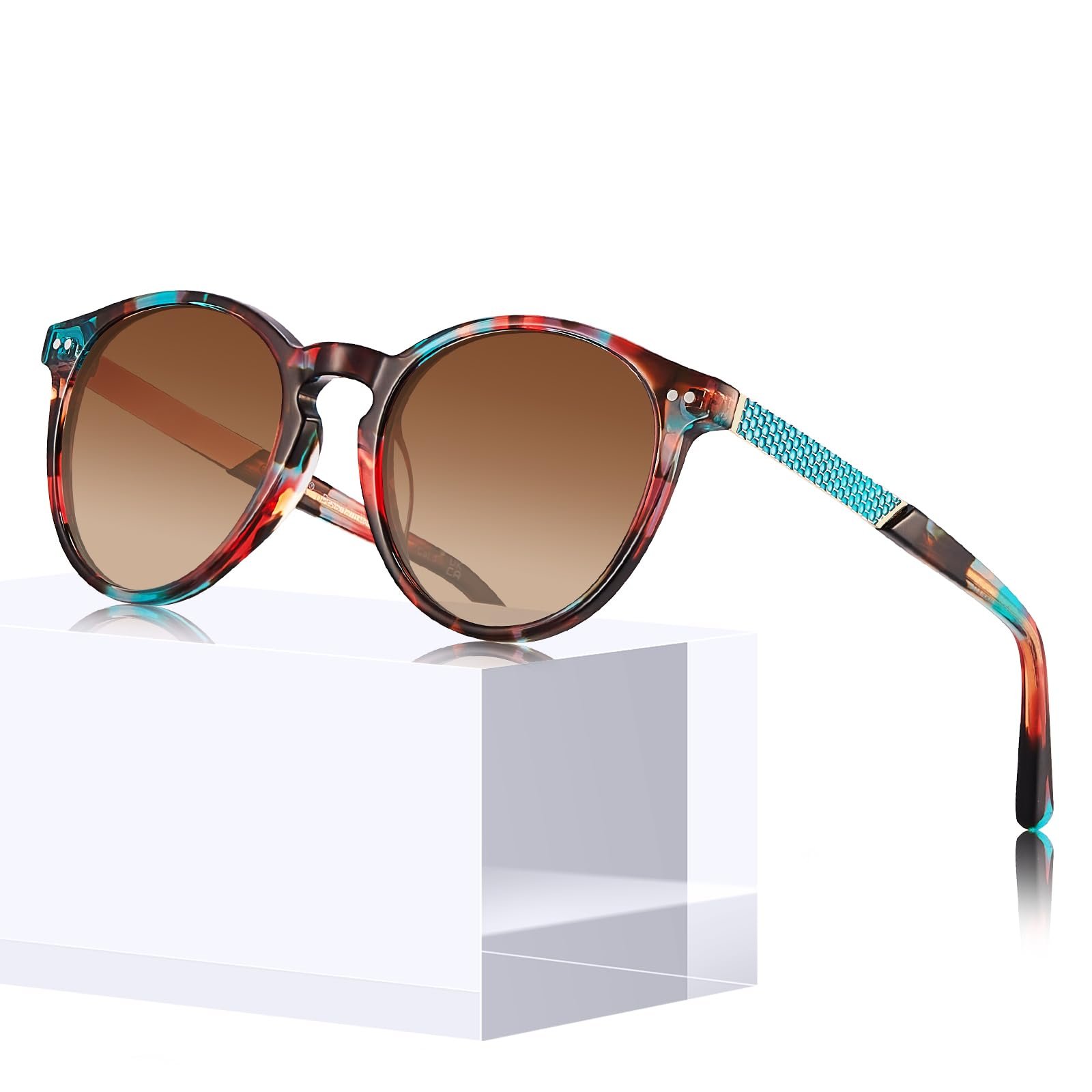 Сонцезахисні окуляри Жіночі Вінтаж CARFIA Круглі Поляризовані, фото №8