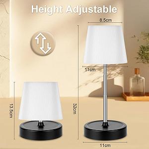 Світлодіодна настільна лампа HOTUT бездротова сенсорна регульована за висотою 16 кольорів RGB USB-C synthetic.ua - Фото 1