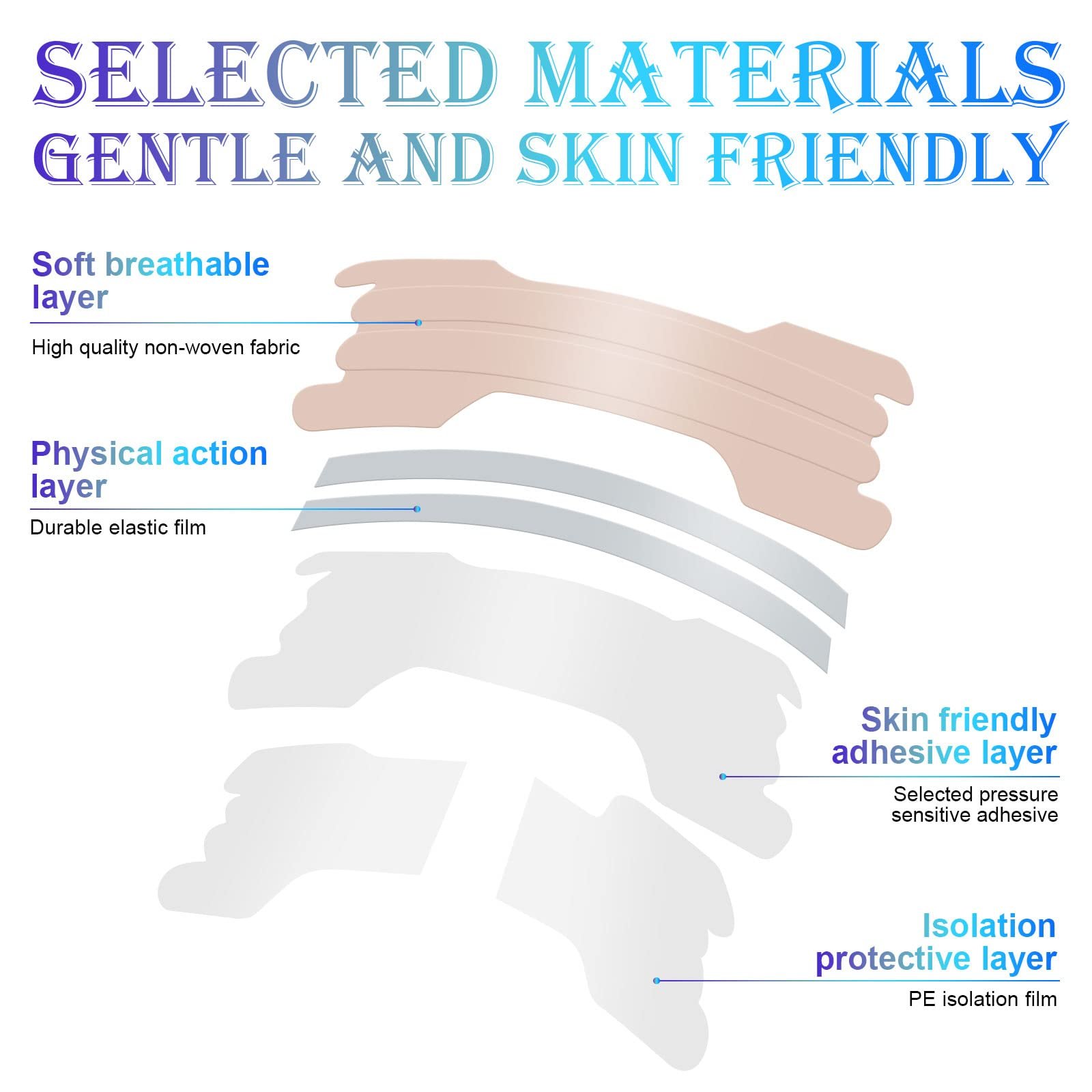 Пластирі для носа від хропіння, 80 шт., для спорту та сну, полегшують закладеність носа, для полегшення дихання, для жінок і чоловіків, для будь-якої шкіри, 66 x 19 мм, фото №5