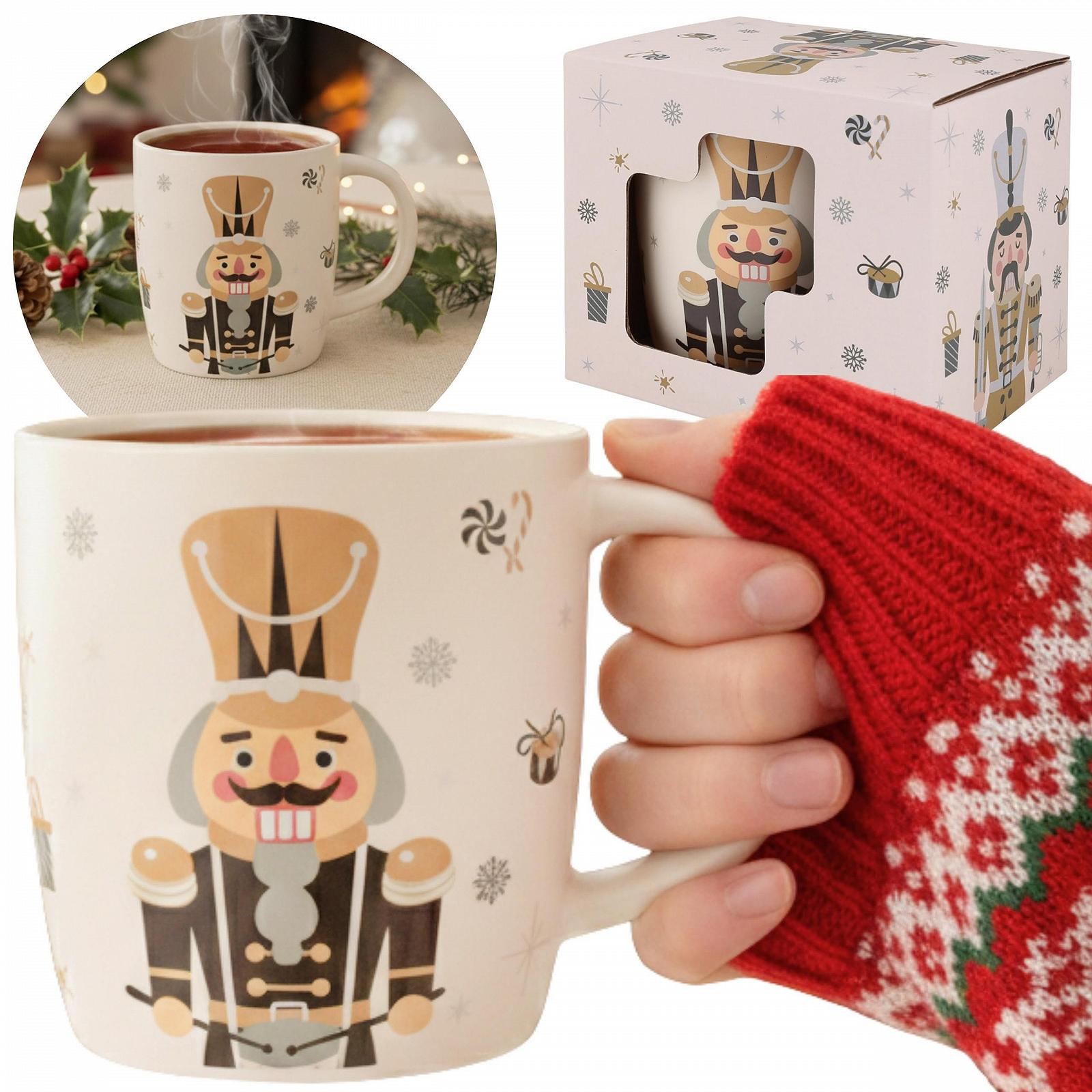 Різдвяна Кружка sarcia.eu Лускунчик - Упакована в подарункову коробку, кремова 365 мл (A), фото №2