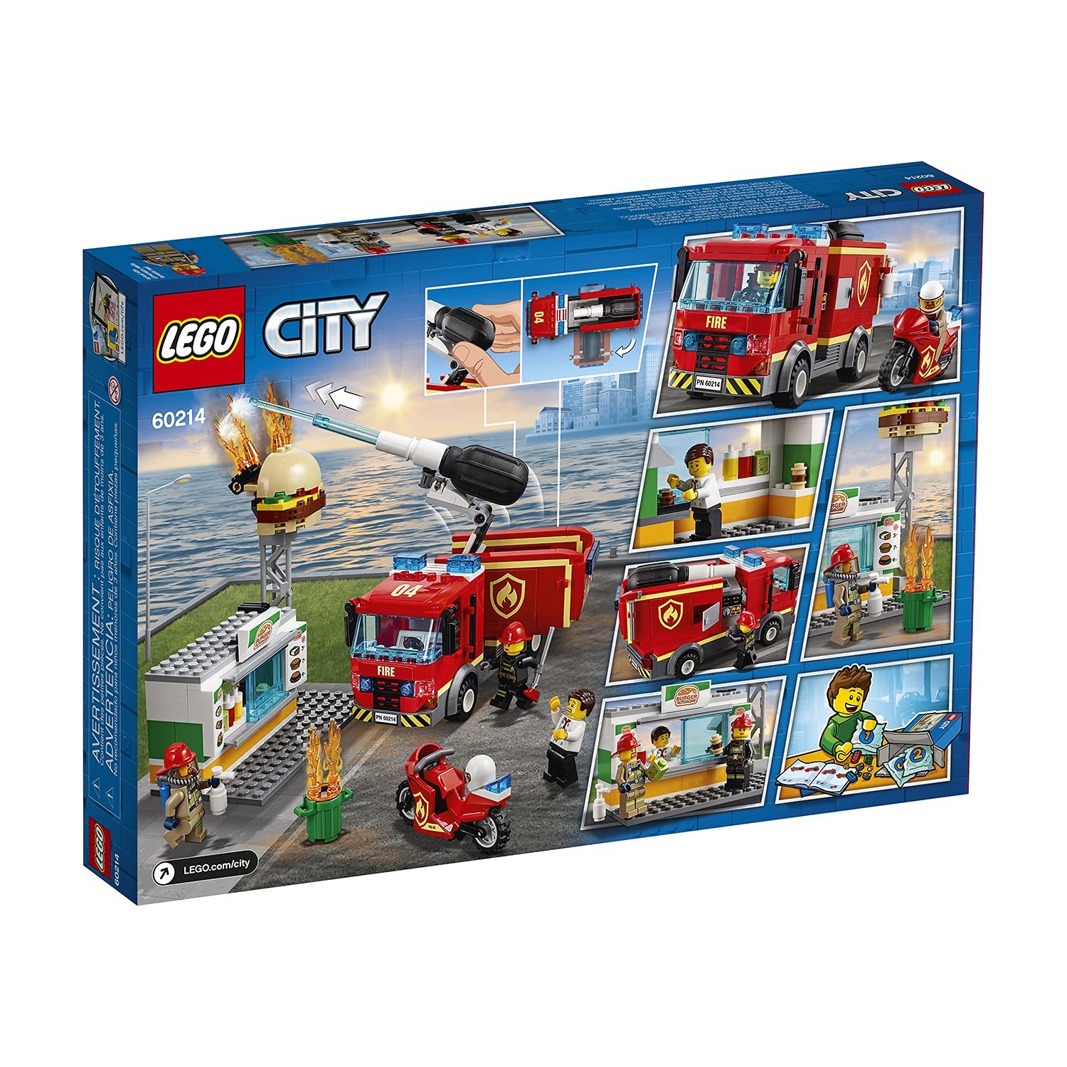 Набір LEGO City Пожежна частина ресторану Burger 60214, фото №7
