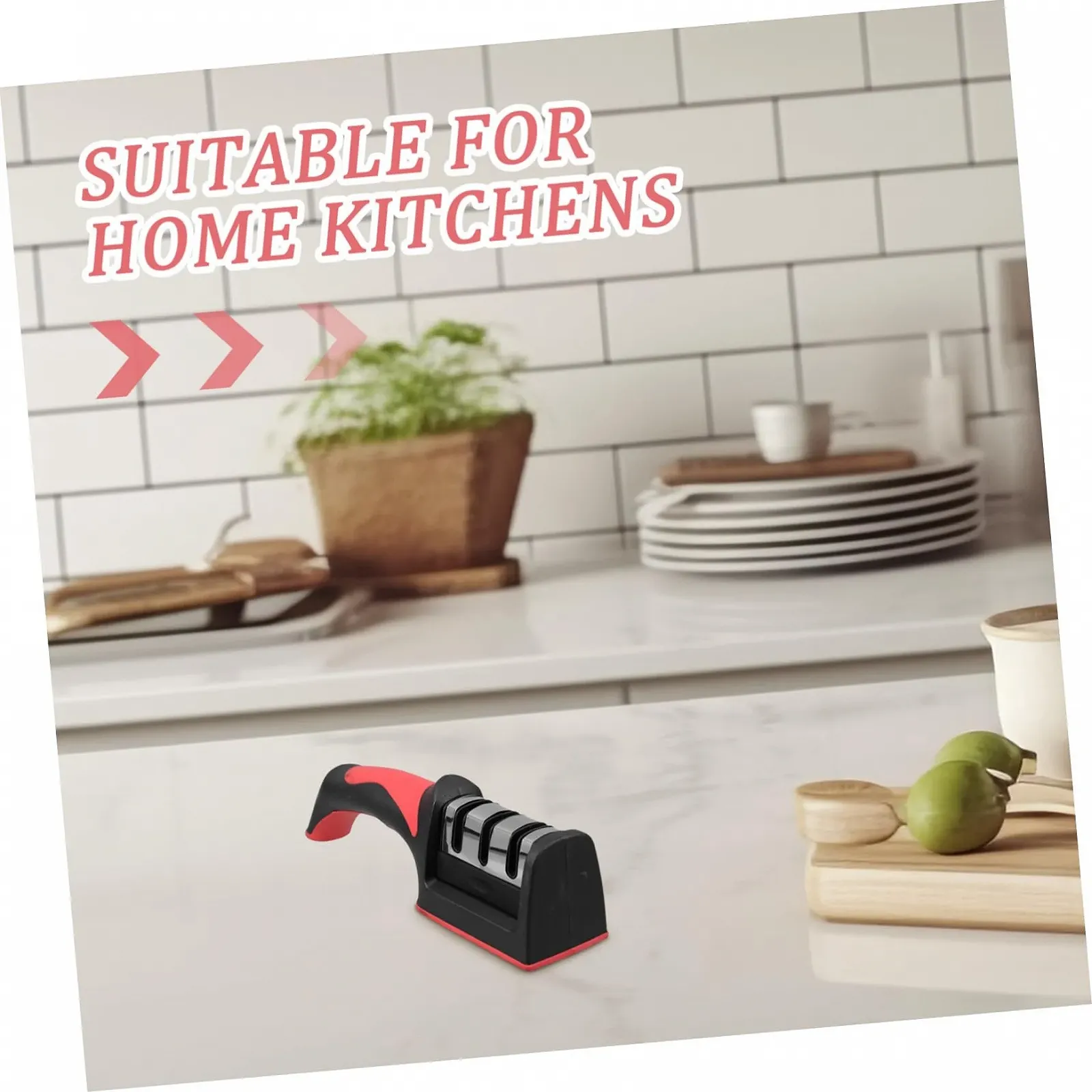 Точило для ножів ERINGOGO триступенева багатофункціональна з нержавіючої сталі, фото №3