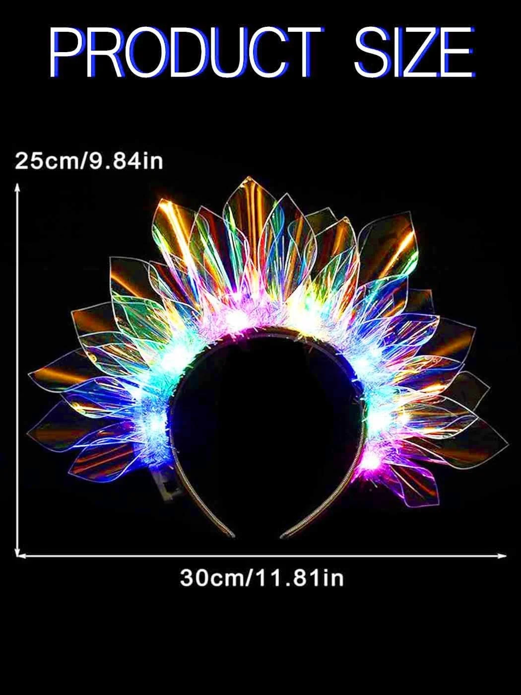 Світлодіодний обруч-корона для волосся, фото №7