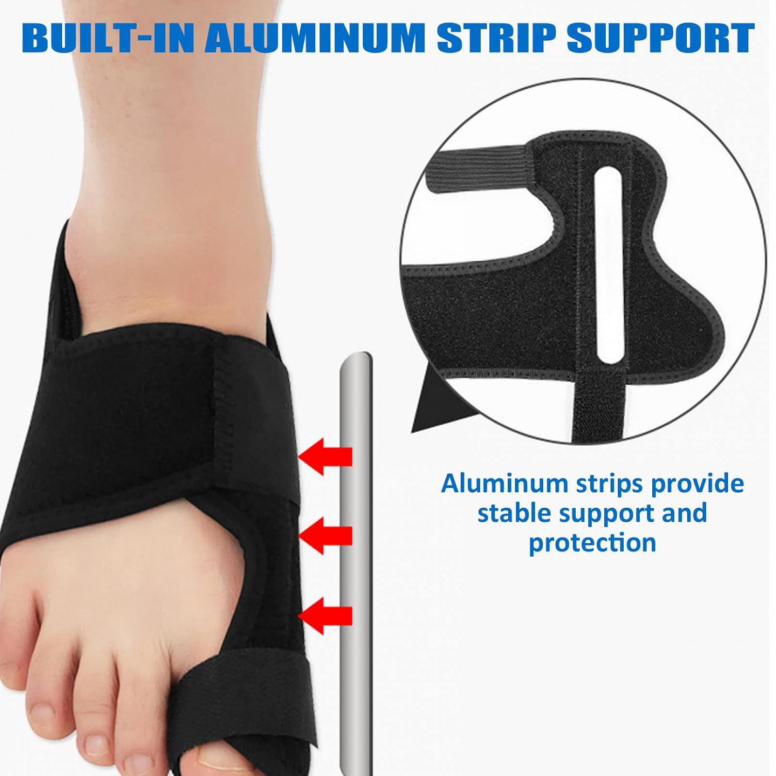 Корректор большого пальца стопы 1 пара для мужчин и женщин, регулируемый удобный для левой и правой ноги, облегчение боли Hallux Valgus, фото №3