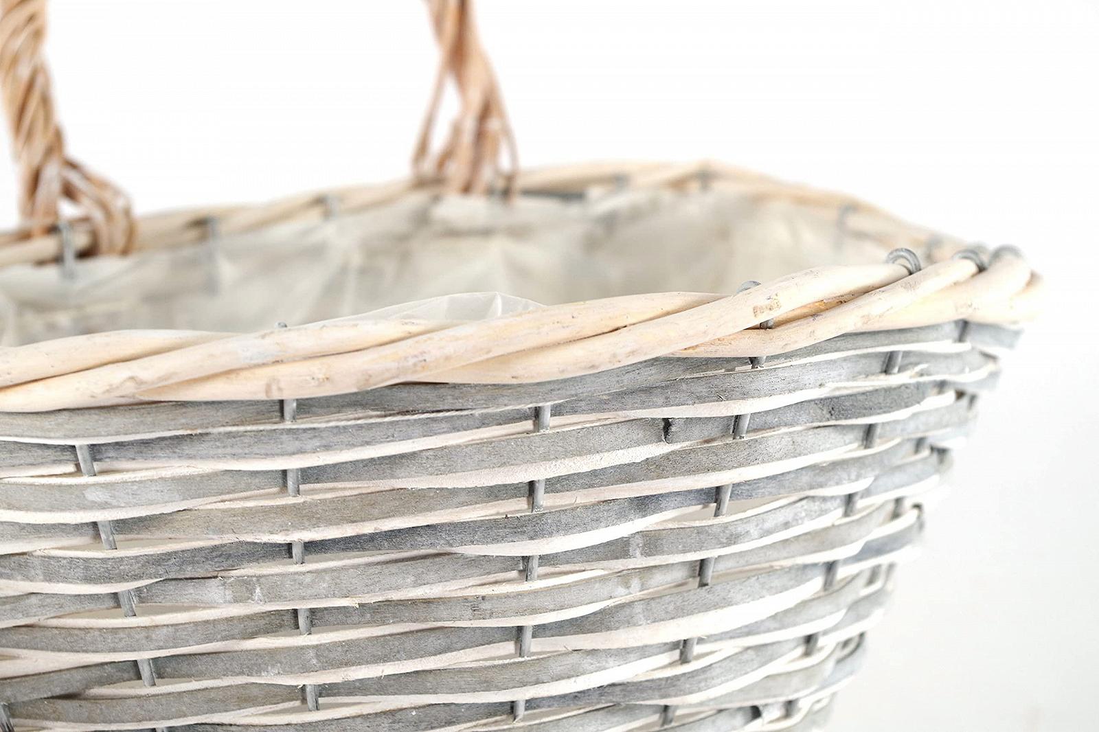 Настінні кошики Kobolo набір 3 шт. дерево з плівкою Сірий, фото №5