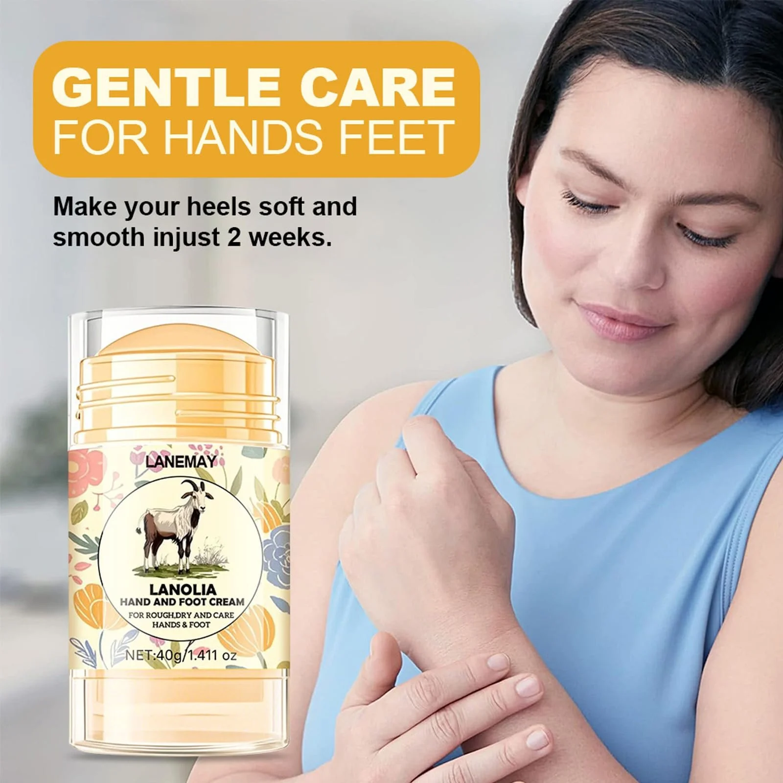 Набор кремов для рук и ног Pack of 2 с козьим молоком и ароматом лаванды Urea 60% для интенсивного восстановления сухой и потрескавшейся кожи, фото №5