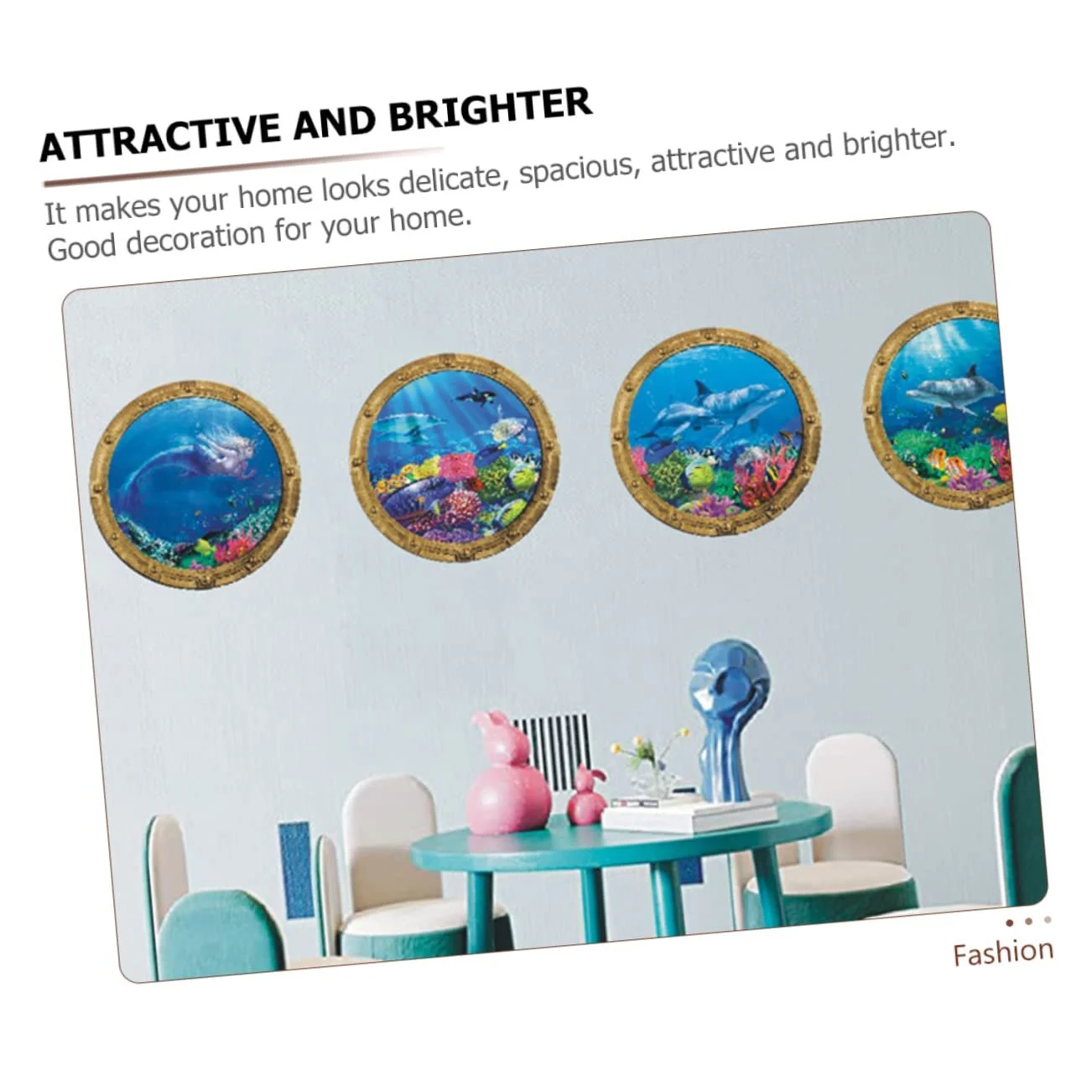 Наклейки на стіну Toyvian Underwater World 4 шт., фото №7