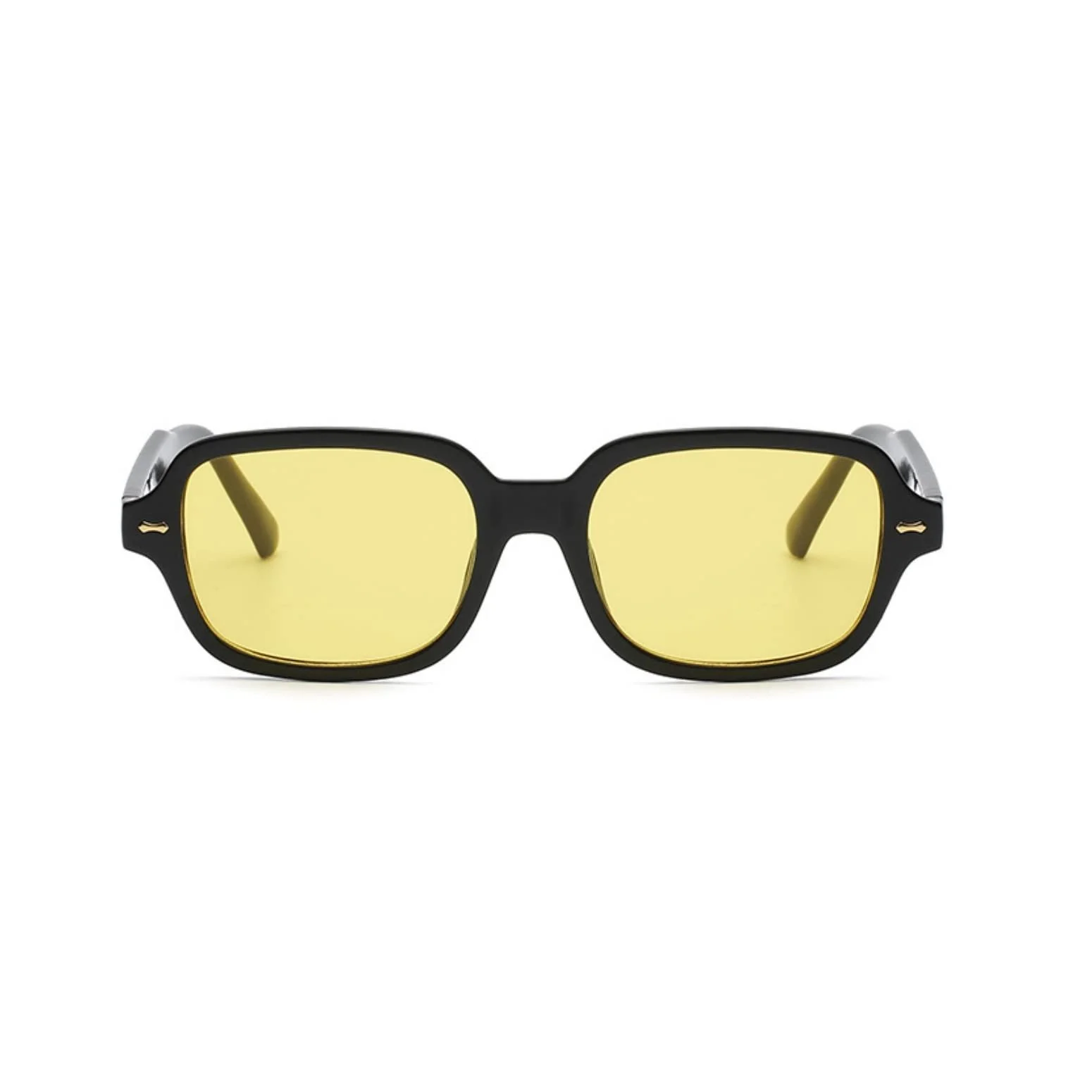 Сонцезахисні окуляри овальні ретро ESALIA Жовті градієнтні прозорі лінзи для чоловіків і жінок, фото №2