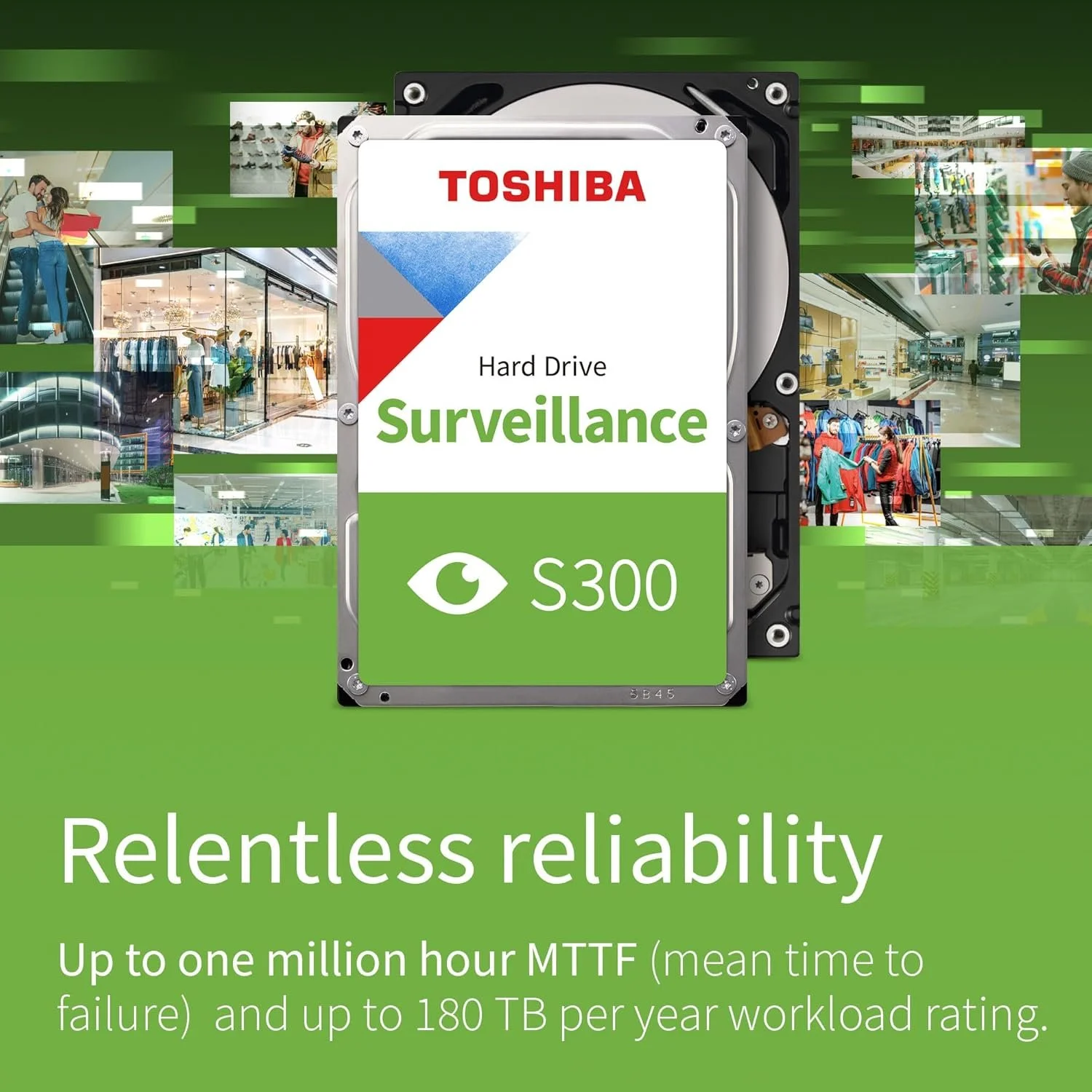 Внутрішній жорсткий диск 3.5" Toshiba Surveillance S300 4TB 5400 об/хв 180 Мб/с SATA III (HDWT140UZSVA), фото №4