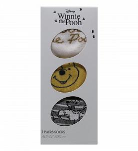 Носки Disney Винни Пух Женские Набор в Подарочной Коробке 3 пары, Белый/Желтый/Серый, One Size synthetic.ua - Фото 1