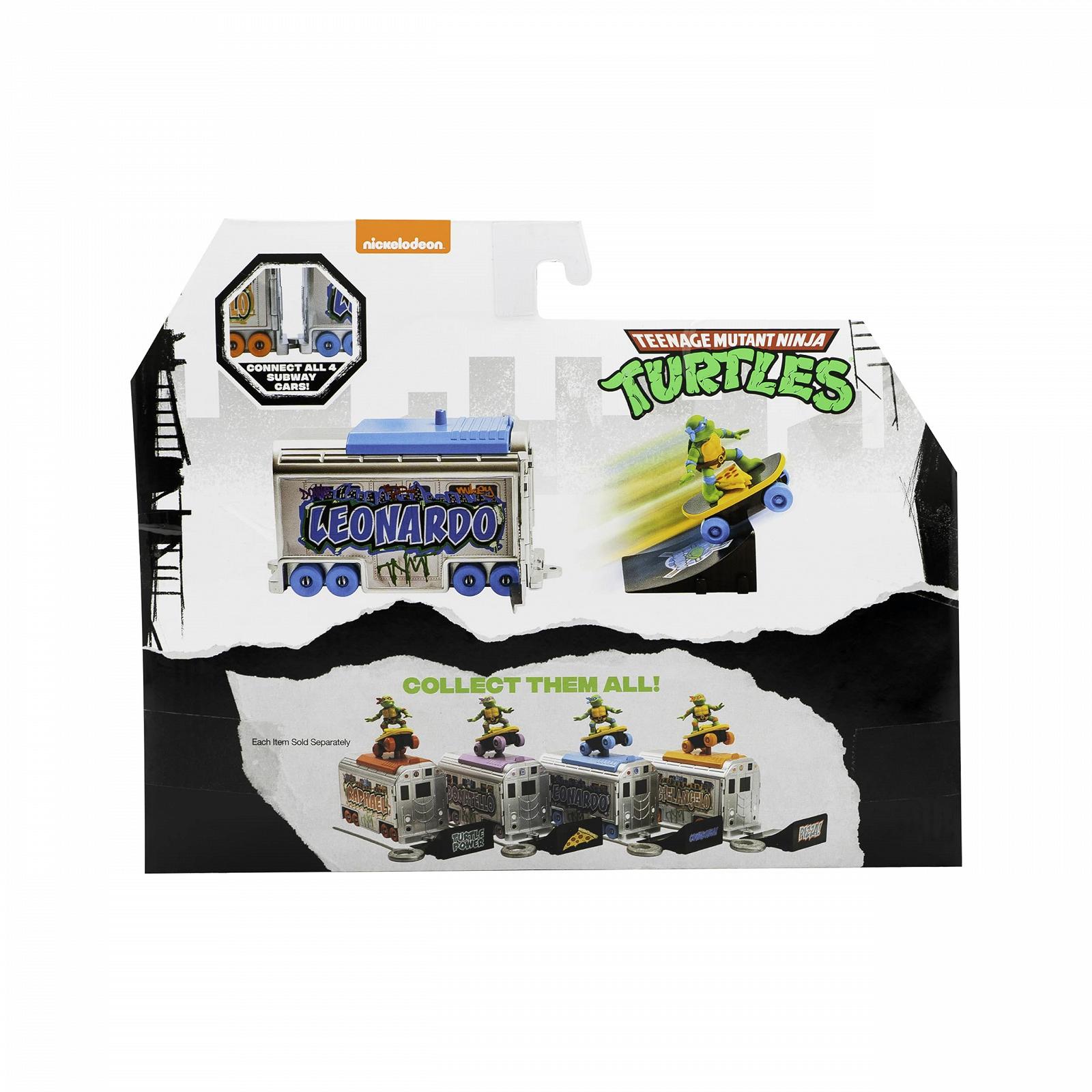 Фігурка Черепашки-ніндзя Леонардо Switch Kick Underground Launcher TMNT Classic Edition, фото №3