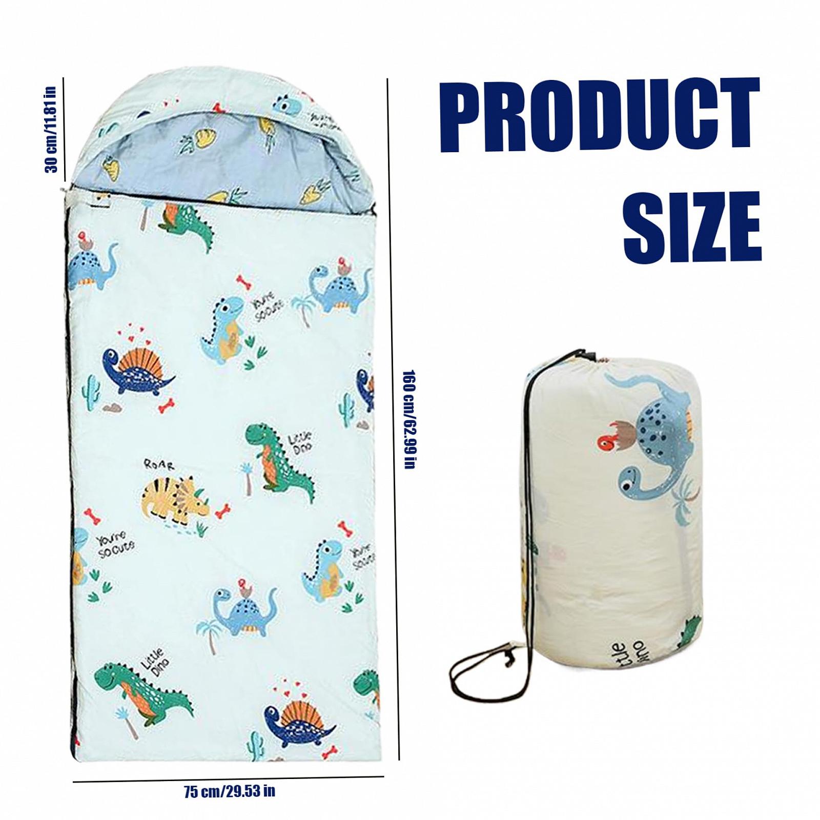 Детский Спальный Мешок Funny Dinosaur Утеплённый, Полиэстер Хлопок Молния, фото №2