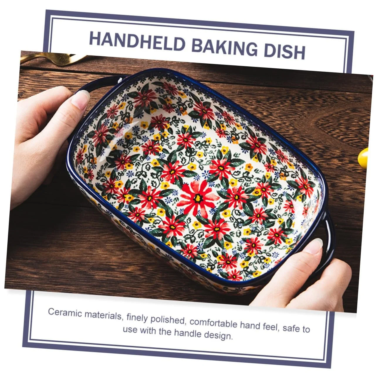 Форма для запекания керамическая большая с ручками поднос для сервировки, фото №7