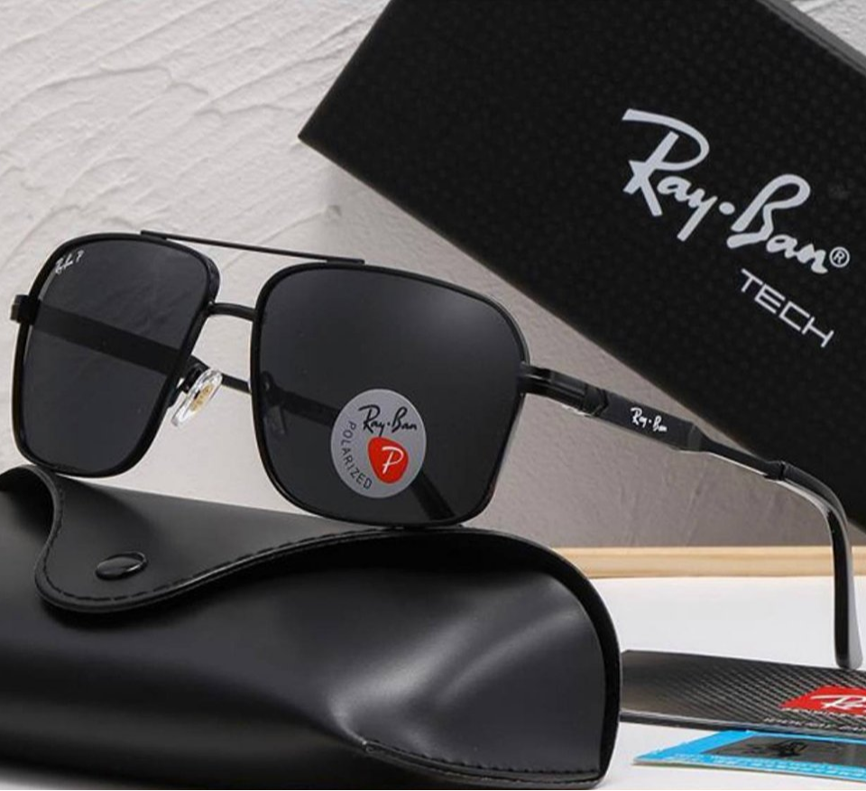 Солнцезащитные мужские очки Ray Ban с поляризацией Черные, фото №1 Солнцезащитные мужские очки Ray Ban с поляризацией Черные, фото №1