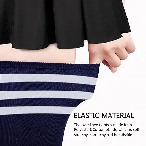 Жіночі шкарпетки DRESHOW Extra Long Over Knee смугасті synthetic.ua - Фото 1