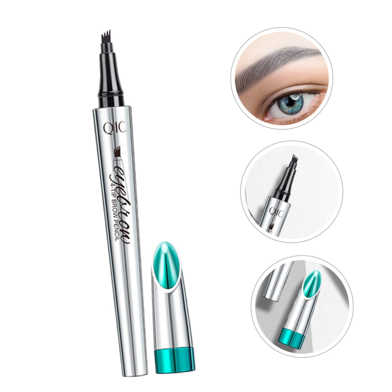 Жидкий карандаш MERRYHAPY для бровей с щеточкой, против пота, пластиковая туба, фото №6