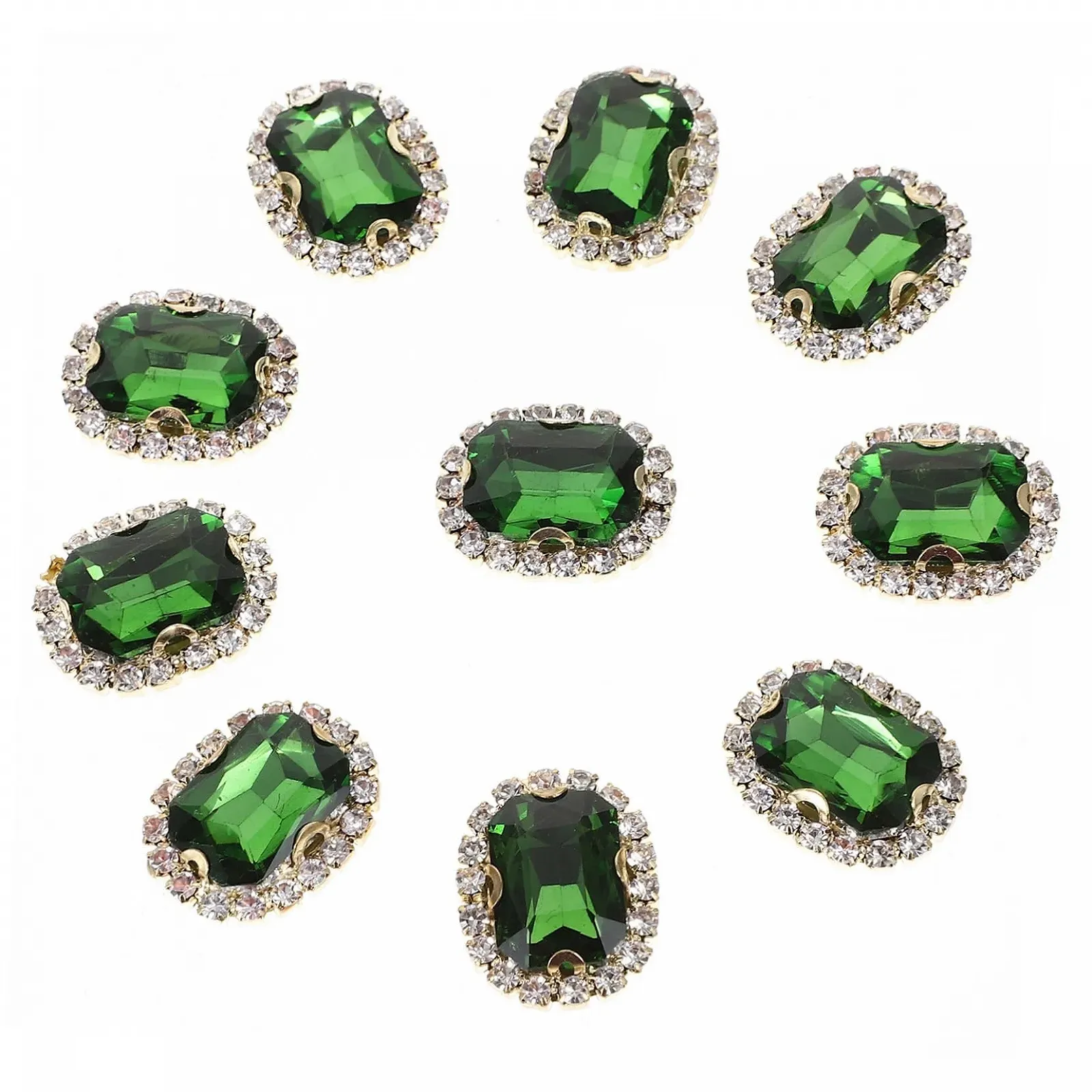 Стрази Скляні 20 шт. Декоративні стрази для одягу та DIY-проектів, фото №1