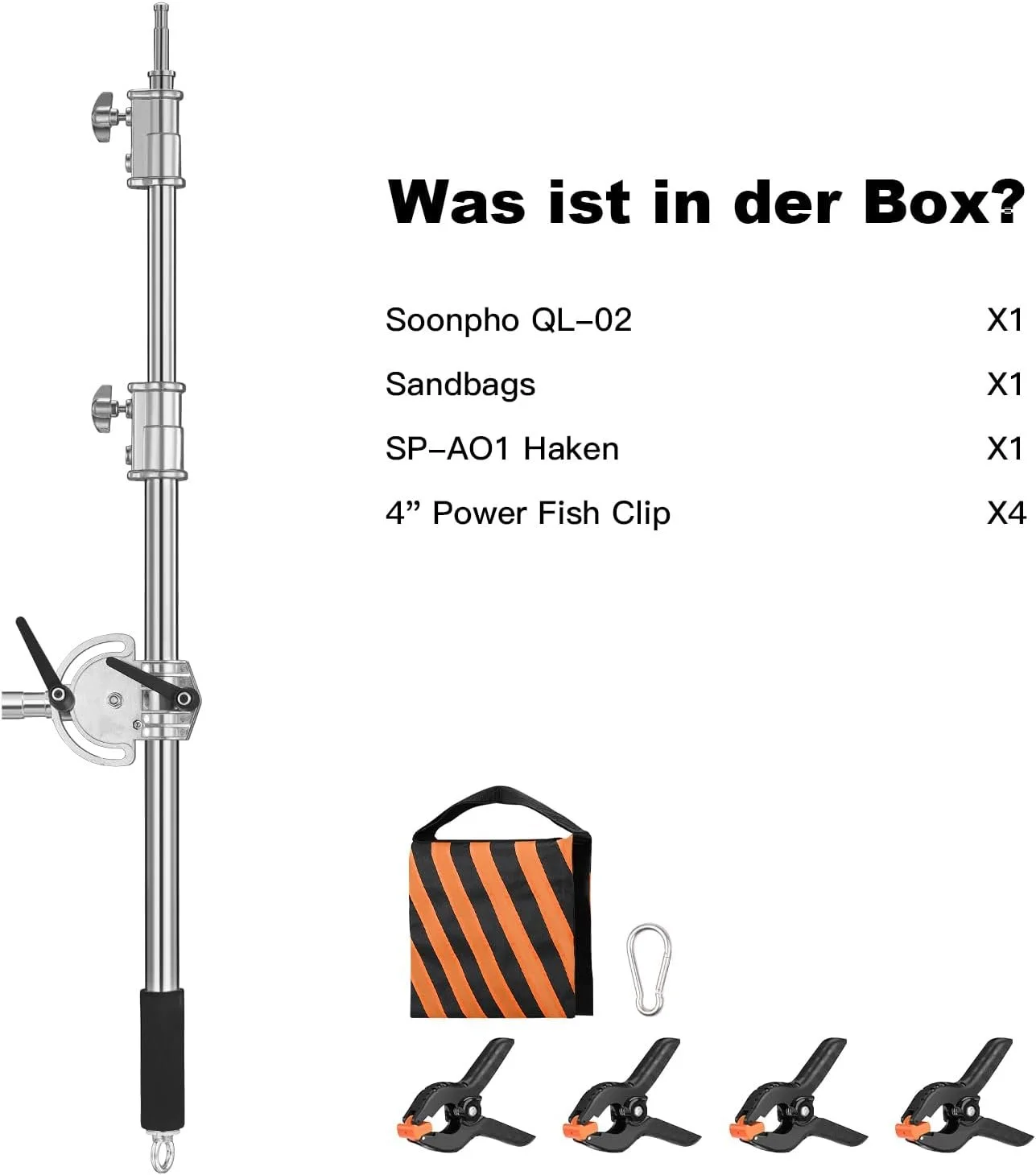 Перекладина для студійного журавля Soonpho Silver, фото №7 Перекладина для студійного журавля Soonpho Silver, фото №7