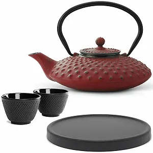 Чайник-заварник Bredemeijer Чавунний 800 мл Червоний - Фото 1