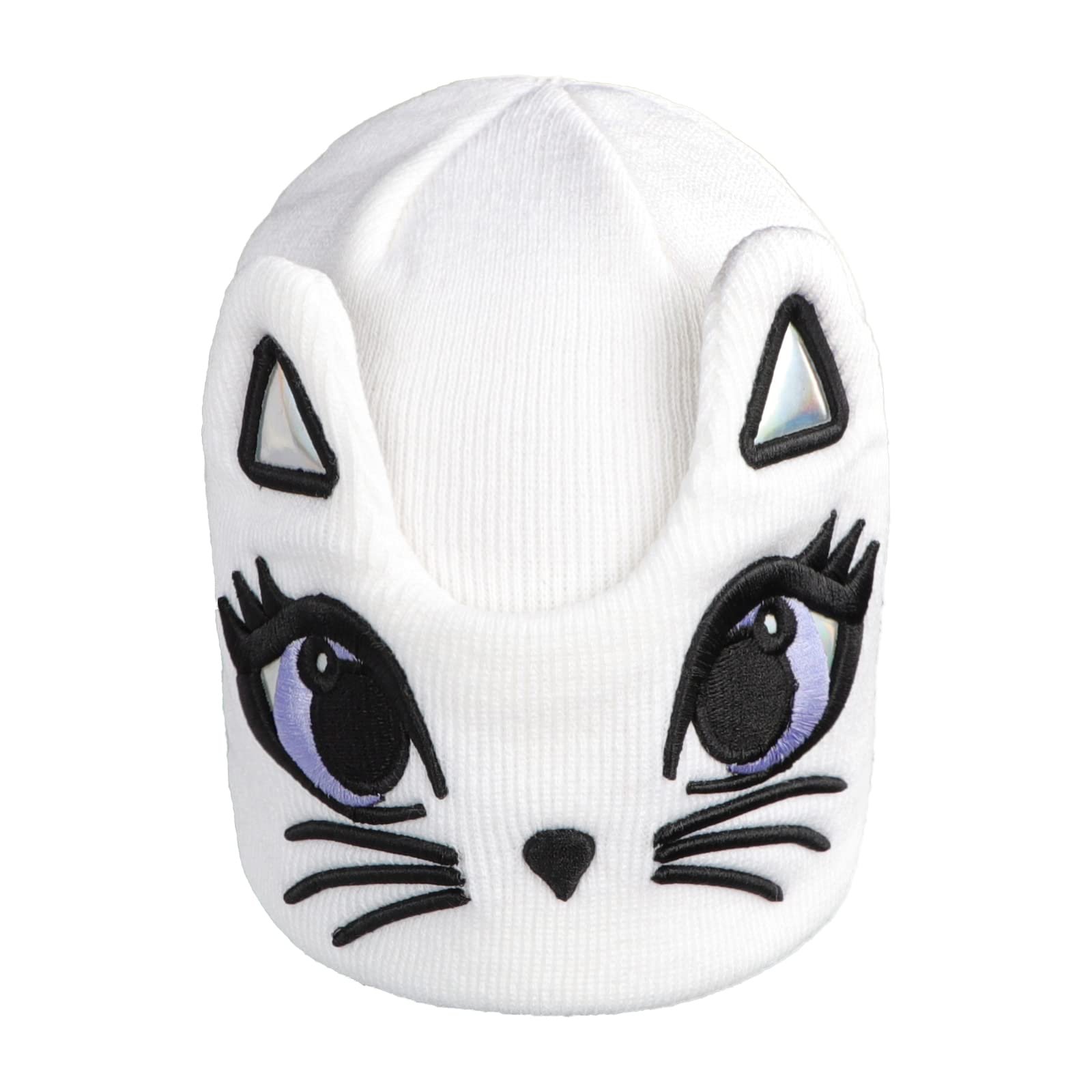 Мила тепла в'язана шапка з котячими вушками Зимова, фото №3