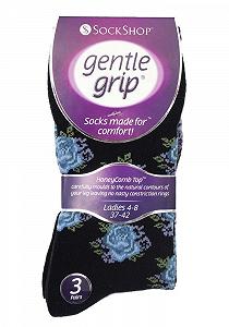 Носки Gentle Grip 6 пар Женские носки для здоровья Без резинки Диабетические без давления Связанные вручную Хлопковые носки - 37/42 synthetic.ua - Фото 1
