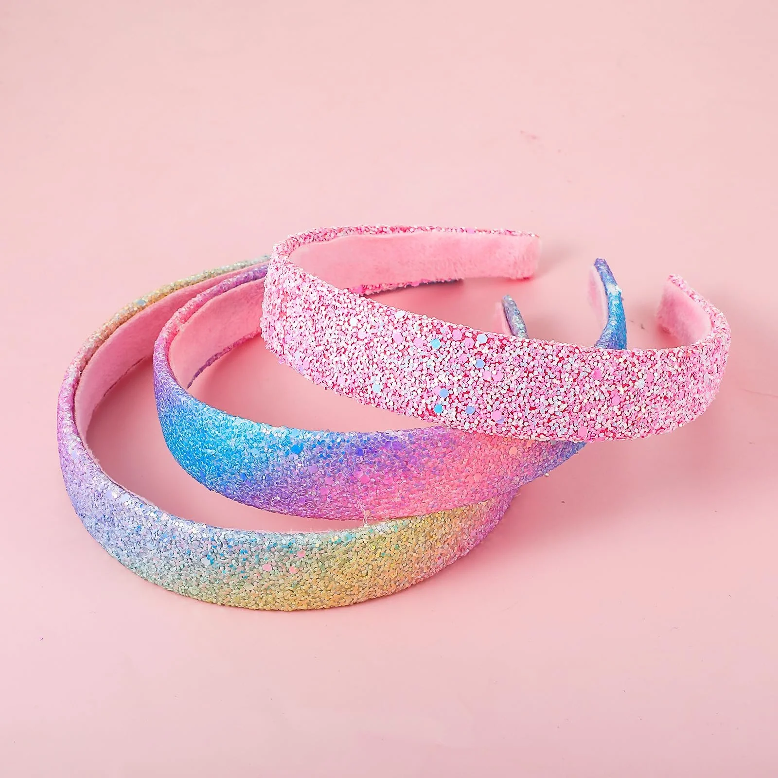Набор обручей для волос с блестками для девочек (3 шт.), фото №4