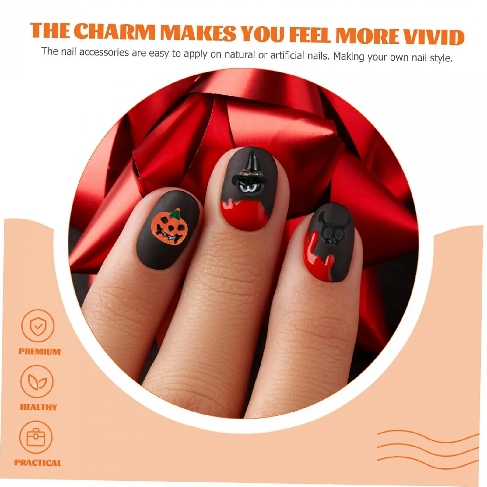 FRCOLOR 60 шт. Аксесуари для нігтів на Хелловін, фото №6