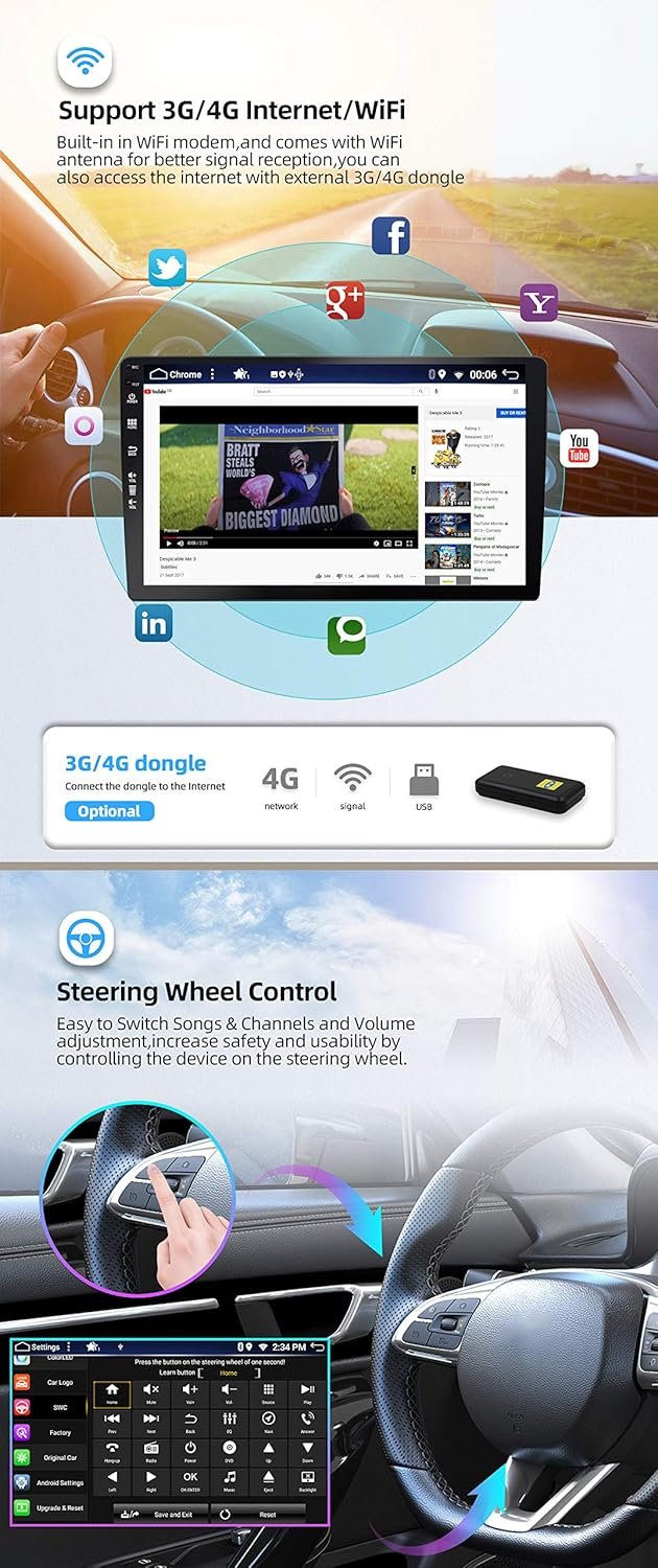 Автомагнитола JOYX BX-04 / 10.1" / Сенсорная / 2/32Гб / Apple CarPlay / Android Auto / Bluetooth / WI-FI / GPS / USB / 2DIN, фото №2