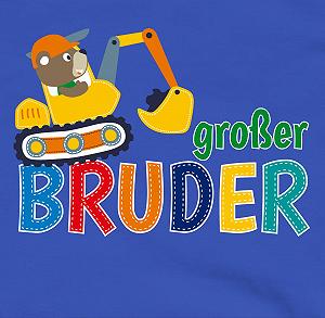 Худи Shirtracer Старший брат экскаватор для девочек и мальчиков synthetic.ua - Фото 1