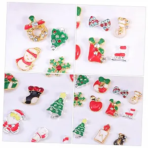 Украшения для ногтей Бриллиант FRCOLOR Рождественский снеговик 3D, 8 коробок synthetic.ua - Фото 1