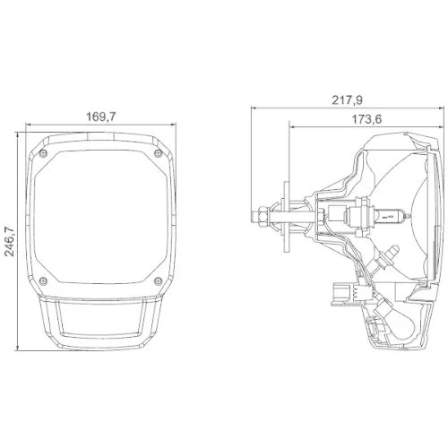 Фара основна HELLA 1LA 328 450-101 середня, фото №3