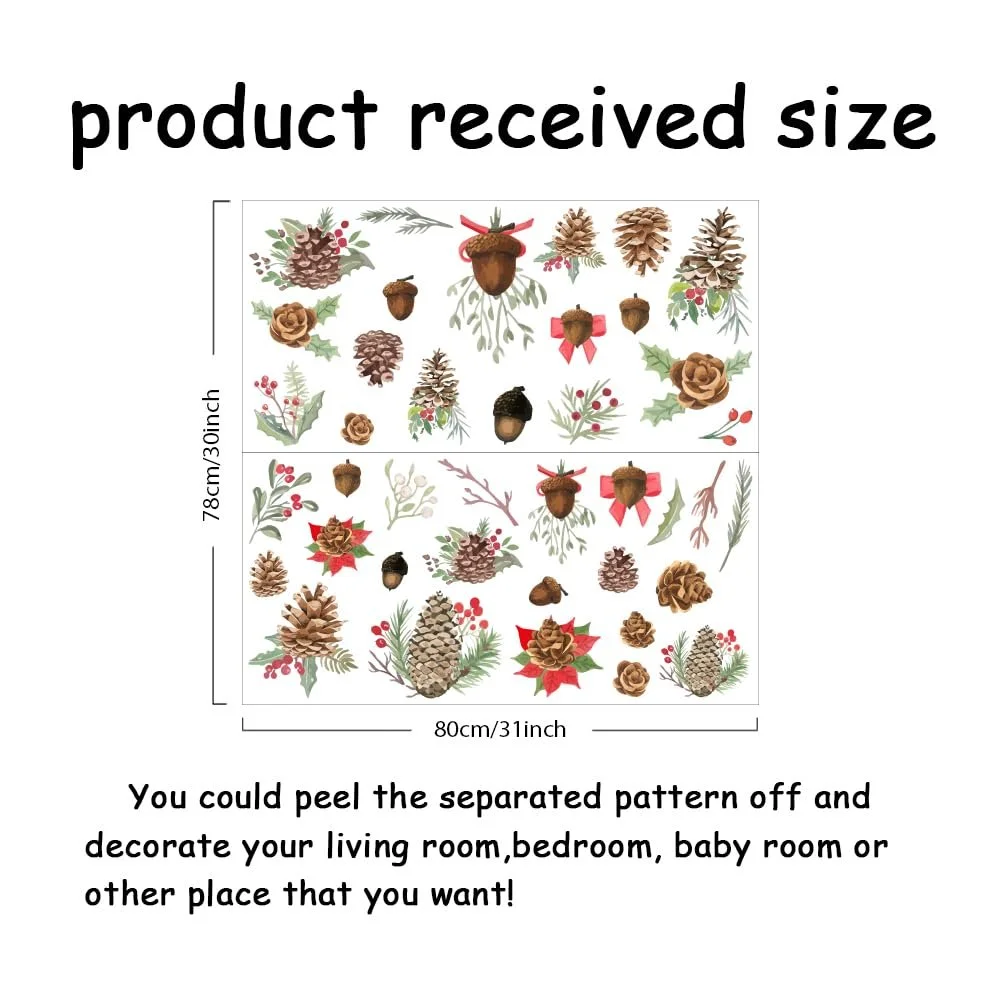 Наклейка на стіну SUPERDANT Winter Forest Тварини та дерева 80 x 78 см Різнокольоровий, фото №2