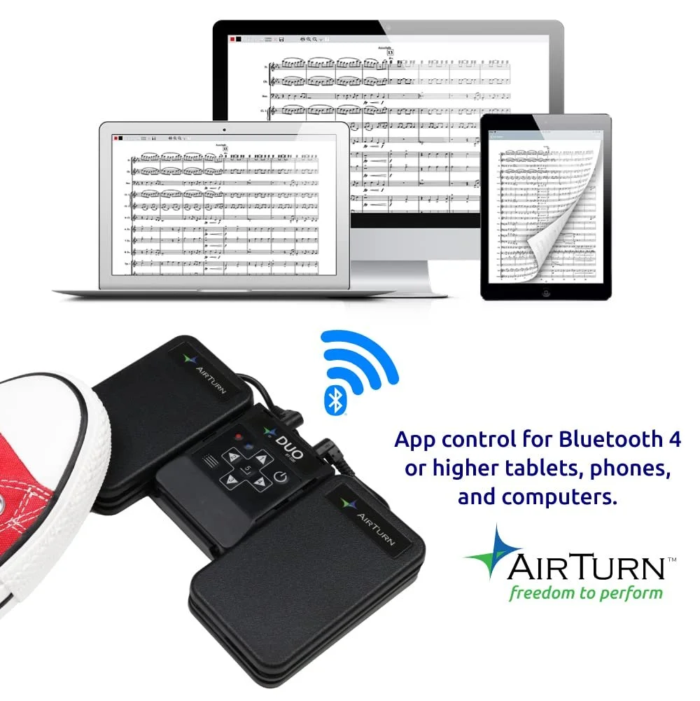 Бесшумная Bluetooth-педаль AirTurn BT-500 Черный, фото №2