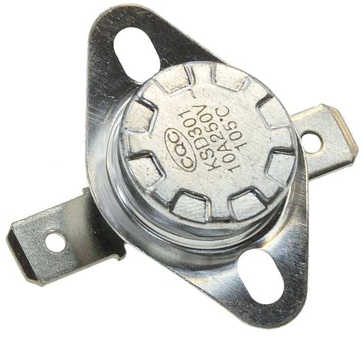 Термореле KSD 301 (105*C 10A 250V с кнопкой для утюгов и обогревателей арт.tr075, фото №1