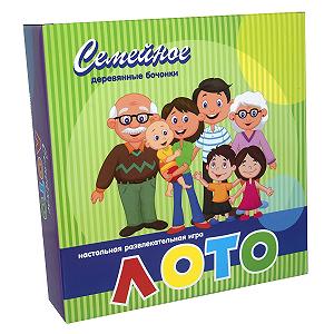 Настольная игра Strateg Лото Семейное с деревянными бочонками на русском языке 344 - Фото 1