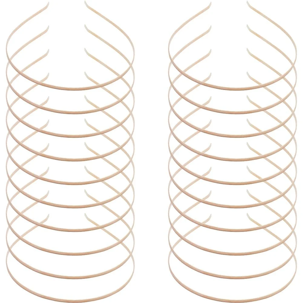 Обруч Тонкий GORGECRAFT 3.8 мм Світло-Золотий, набір 20 штук, фото №1