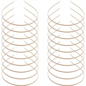 Обруч Тонкий GORGECRAFT 3.8 мм Світло-Золотий, набір 20 штук - Фото 1