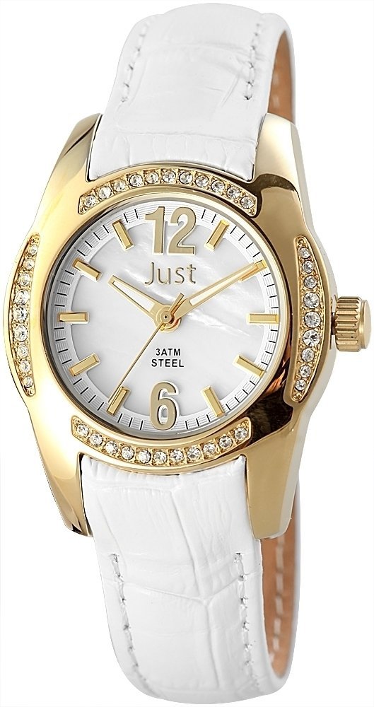 Часы Just Watches Женские Аналоговые Кварцевые Кожа 48-S8368WH-GD, фото №1 Часы Just Watches Женские Аналоговые Кварцевые Кожа 48-S8368WH-GD, фото №1