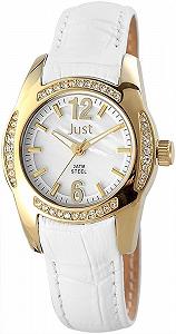 Часы Just Watches Женские Аналоговые Кварцевые Кожа 48-S8368WH-GD - Фото 1