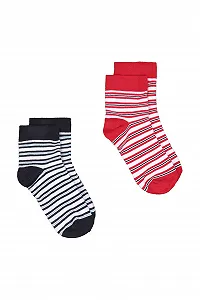 Чулки Ulla Popken Женские Plus Size в полоску, короткие, 2 шт, 836582 - Фото 1