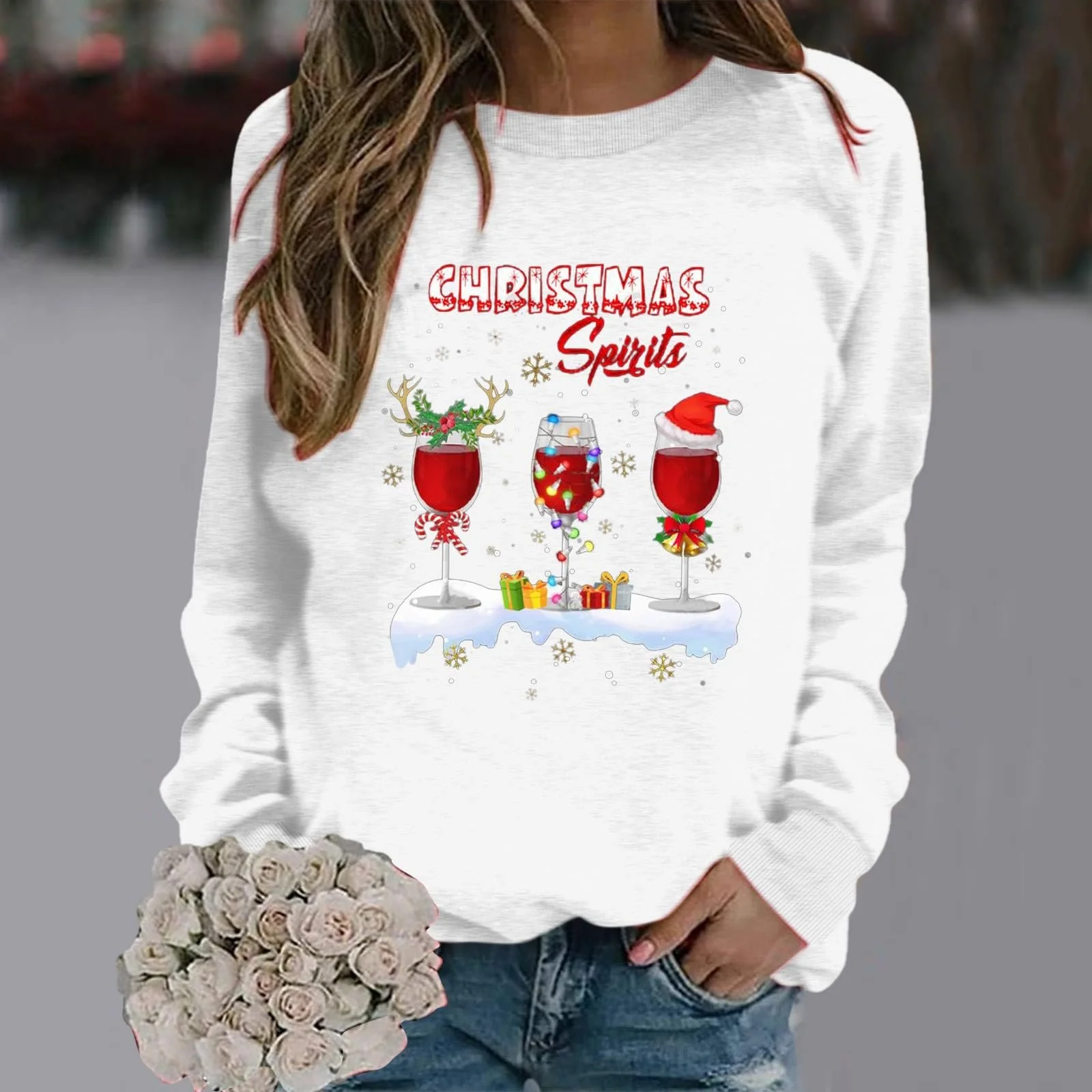 Жіночий Світшот Briskorry Різдвяний светр Різдвяний візерунок, фото №5 Жіночий Світшот Briskorry Різдвяний светр Різдвяний візерунок, фото №5