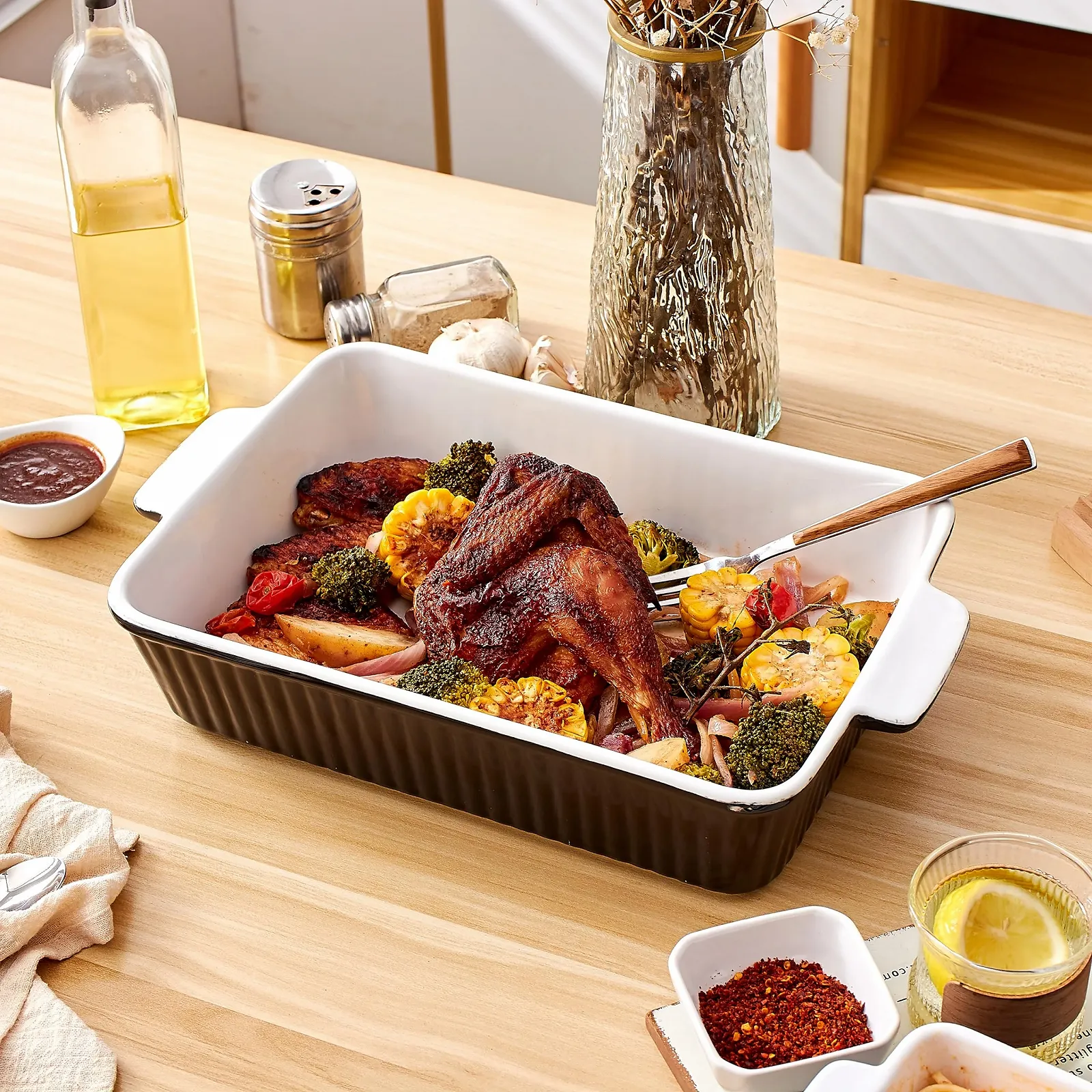 Набор форм для запекания Swuut 3 шт. керамические прямоугольные 33 x 23.5 см 4000 мл, фото №6 Набор форм для запекания Swuut 3 шт. керамические прямоугольные 33 x 23.5 см 4000 мл, фото №6