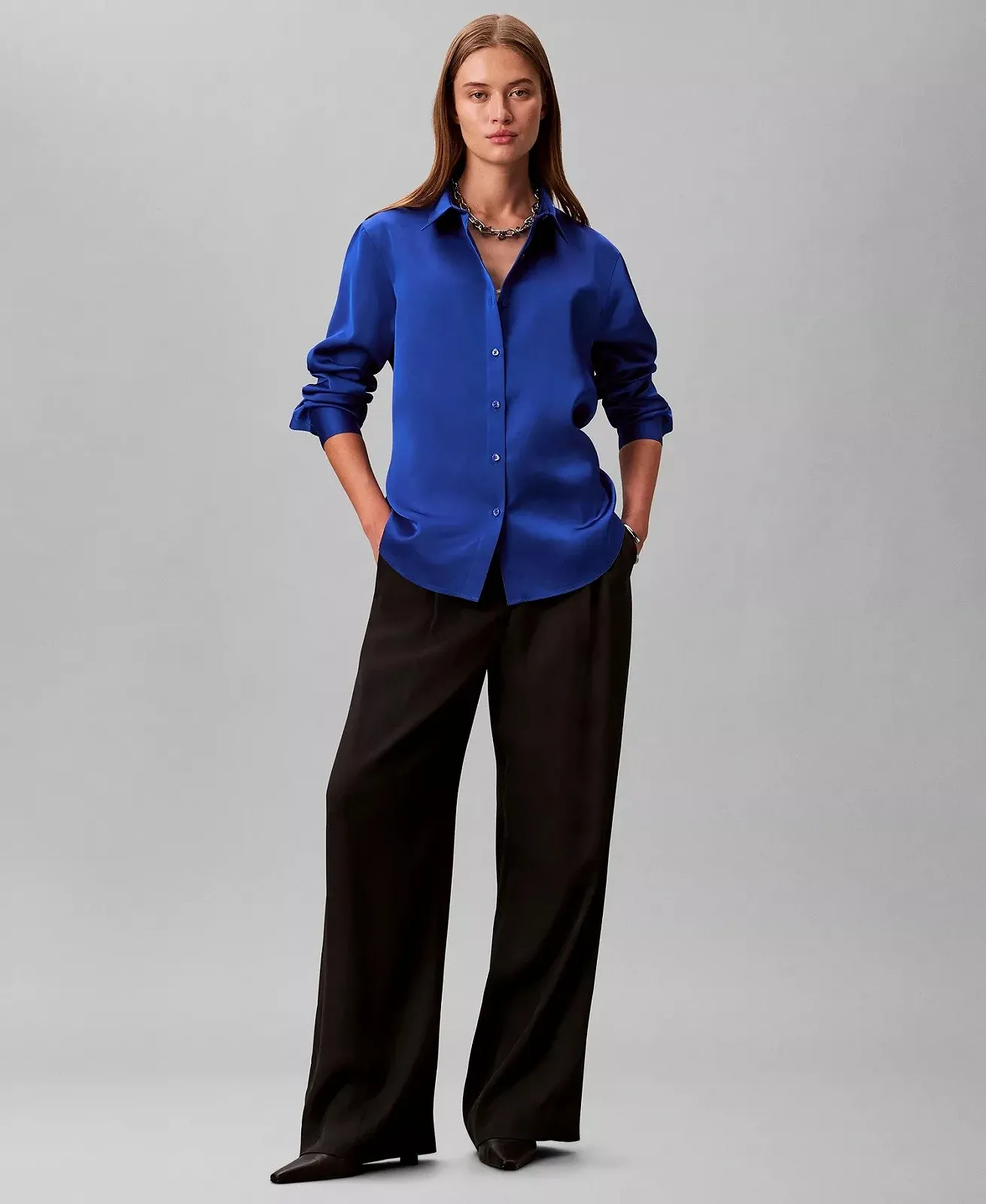 Женская рубашка MAVI LONG SLEEVE SHIRT Bright Cobalt - M, фото №1