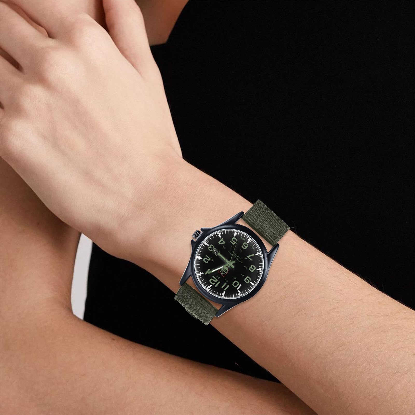 Часы Generisch Outdoor Army Sports Нержавеющая сталь Кварцевый Мужской Женский Спортивный Пластиковый ремешок, фото №4