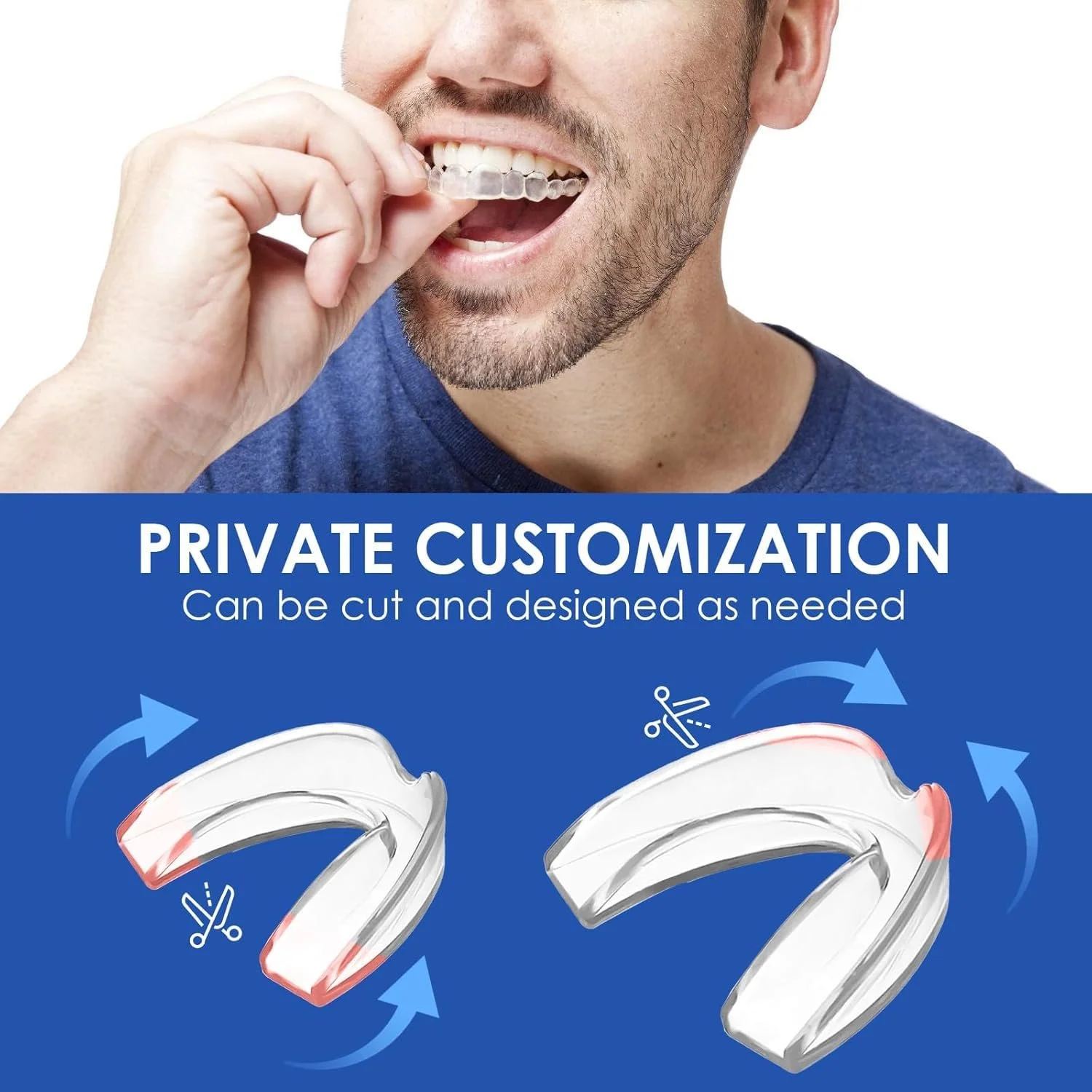 Капа для защиты зубов, 4 шт. (2 размера), фото №3