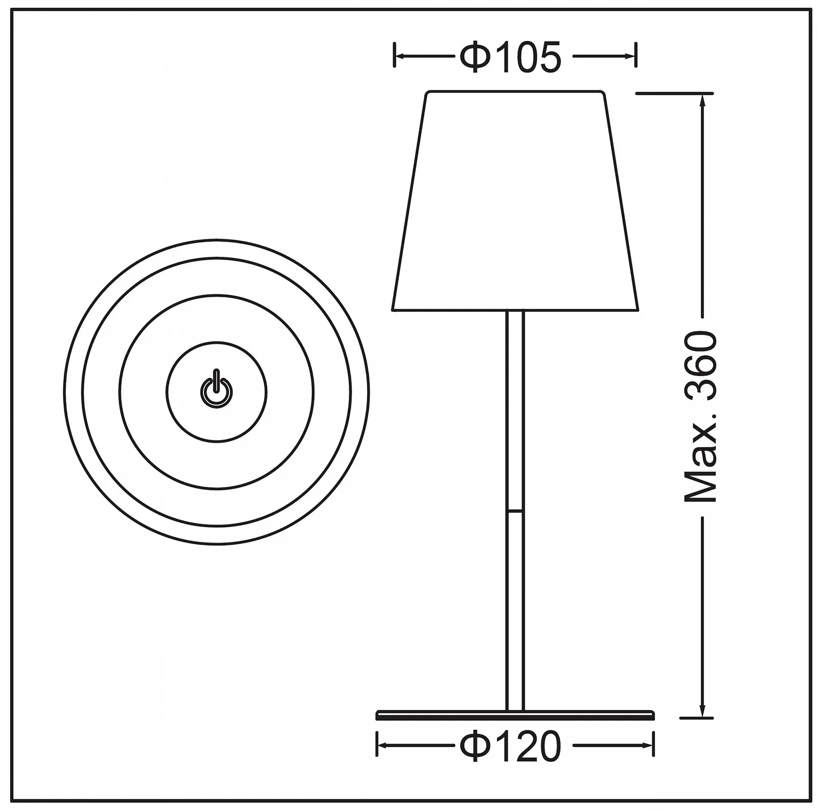 Настільна лампа Trango 2017-03C LED IP44 бездротова сенсорна димована 3 W 2700 K Бежева, фото №4