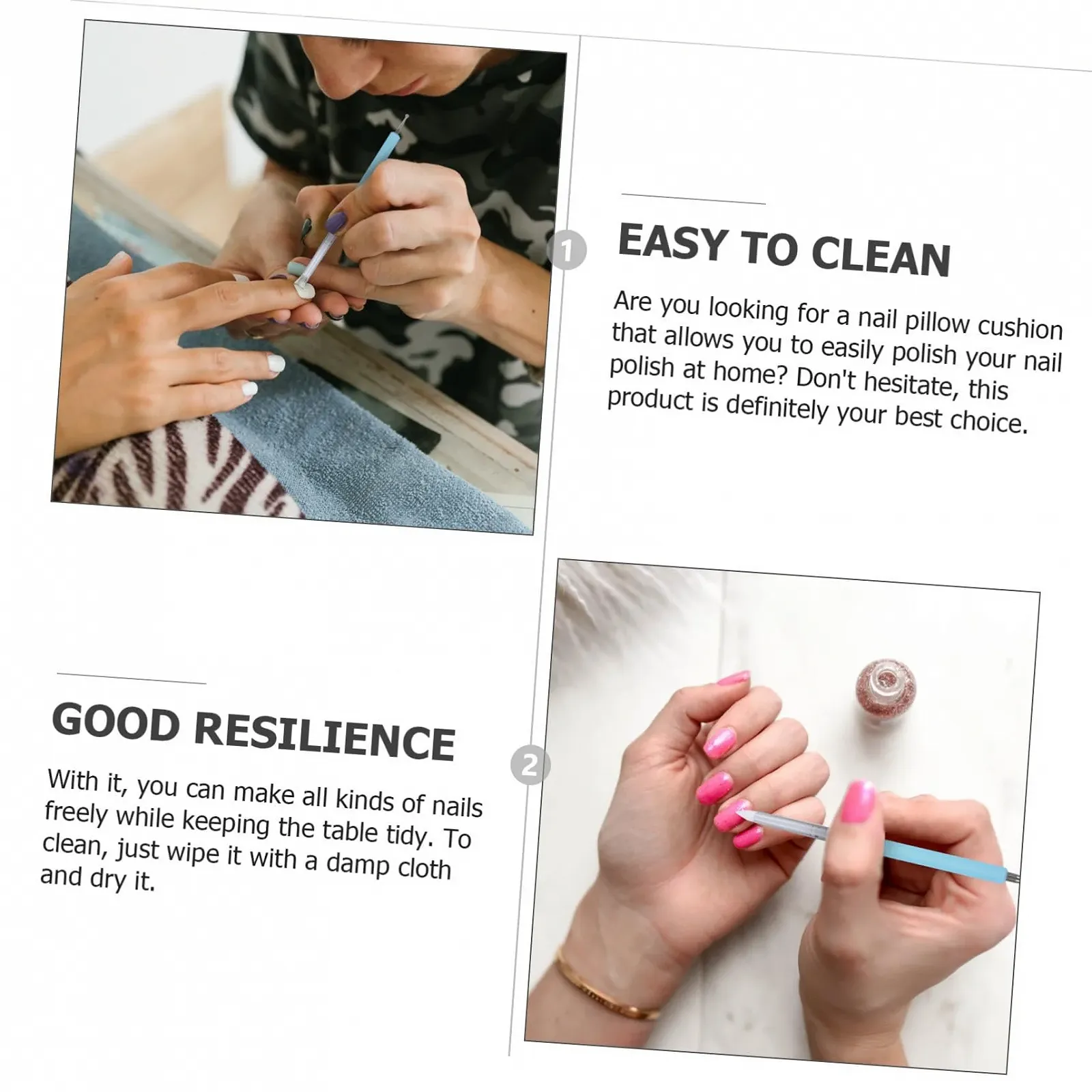 Подставка под руку для маникюра Ipetboom 2 шт. Кожаная подкладка, фото №5