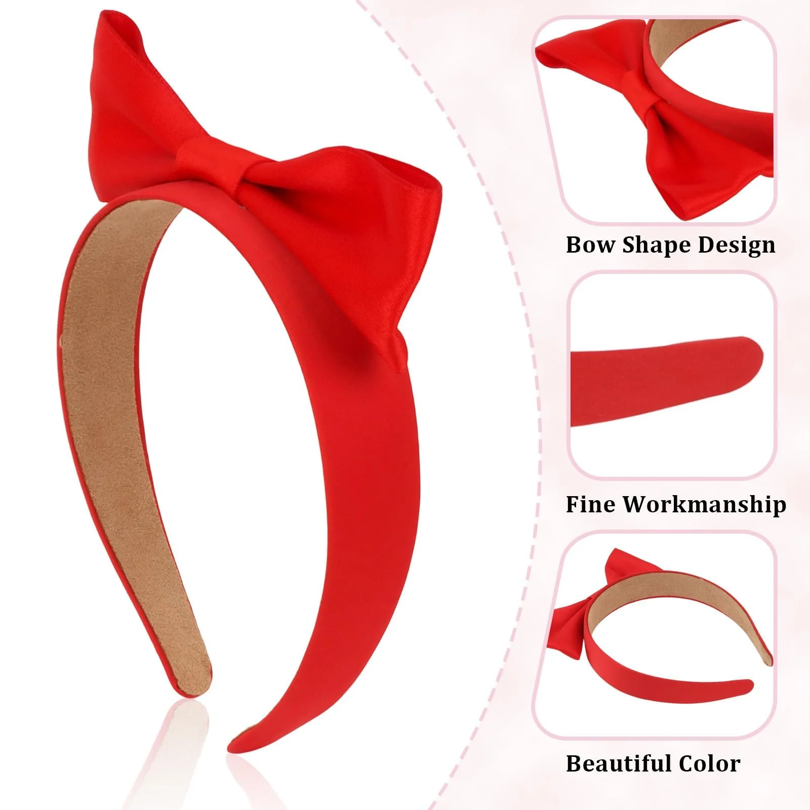 Елегантна Жіноча Обруч на Голову Червоні Метелики, фото №4 Елегантна Жіноча Обруч на Голову Червоні Метелики, фото №4