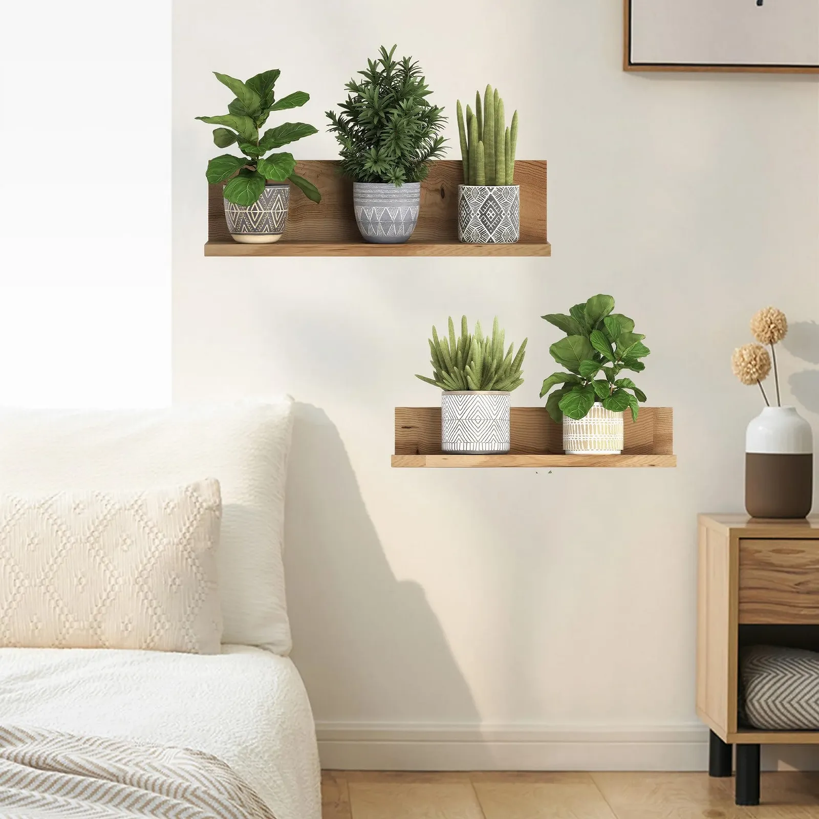 Наклейка на стіну 3D Зелені рослини Квіти Кактус Бонсай ПВХ 5 шт, фото №5